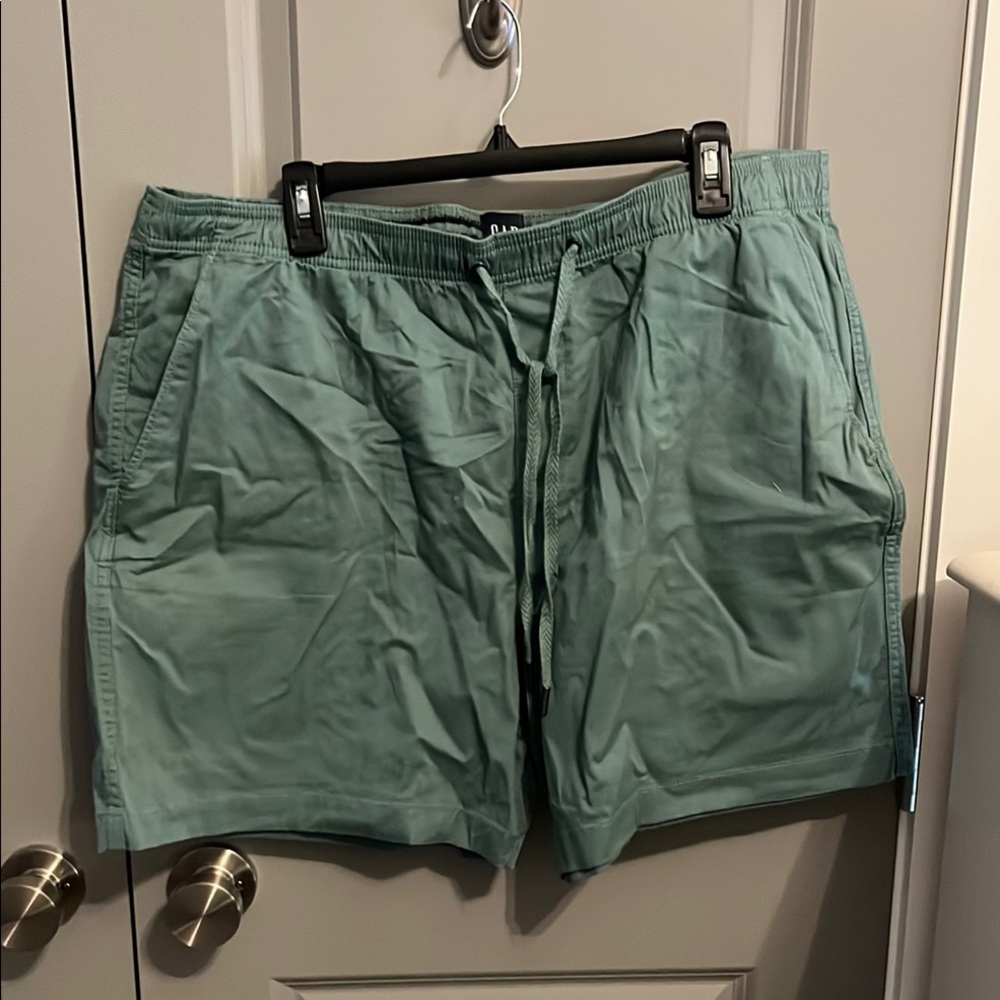 GAP Green Striped Shorts